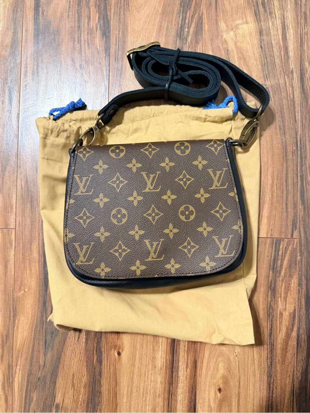 New Vintage Boho Louis Vuitton Monogram Odyssey Crossbody Bag in Black